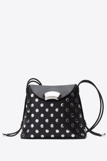 ID Petite Soft Shoulder Bag with Studs | Black