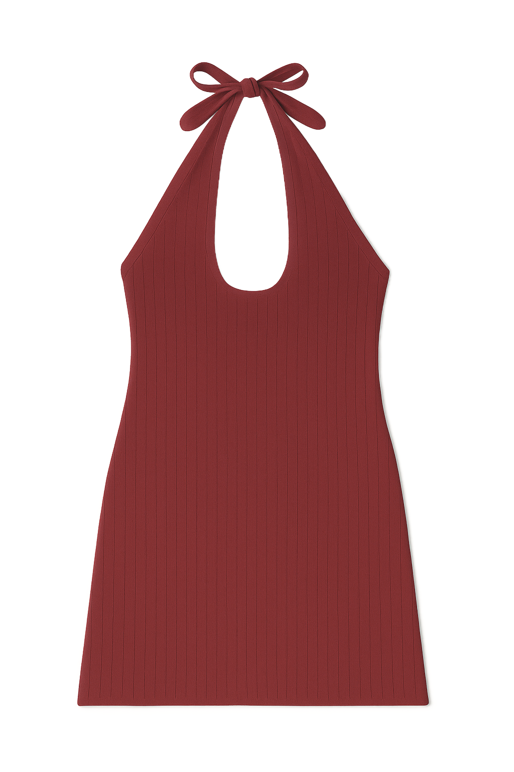 Pointelle Halter Dress | Tomato