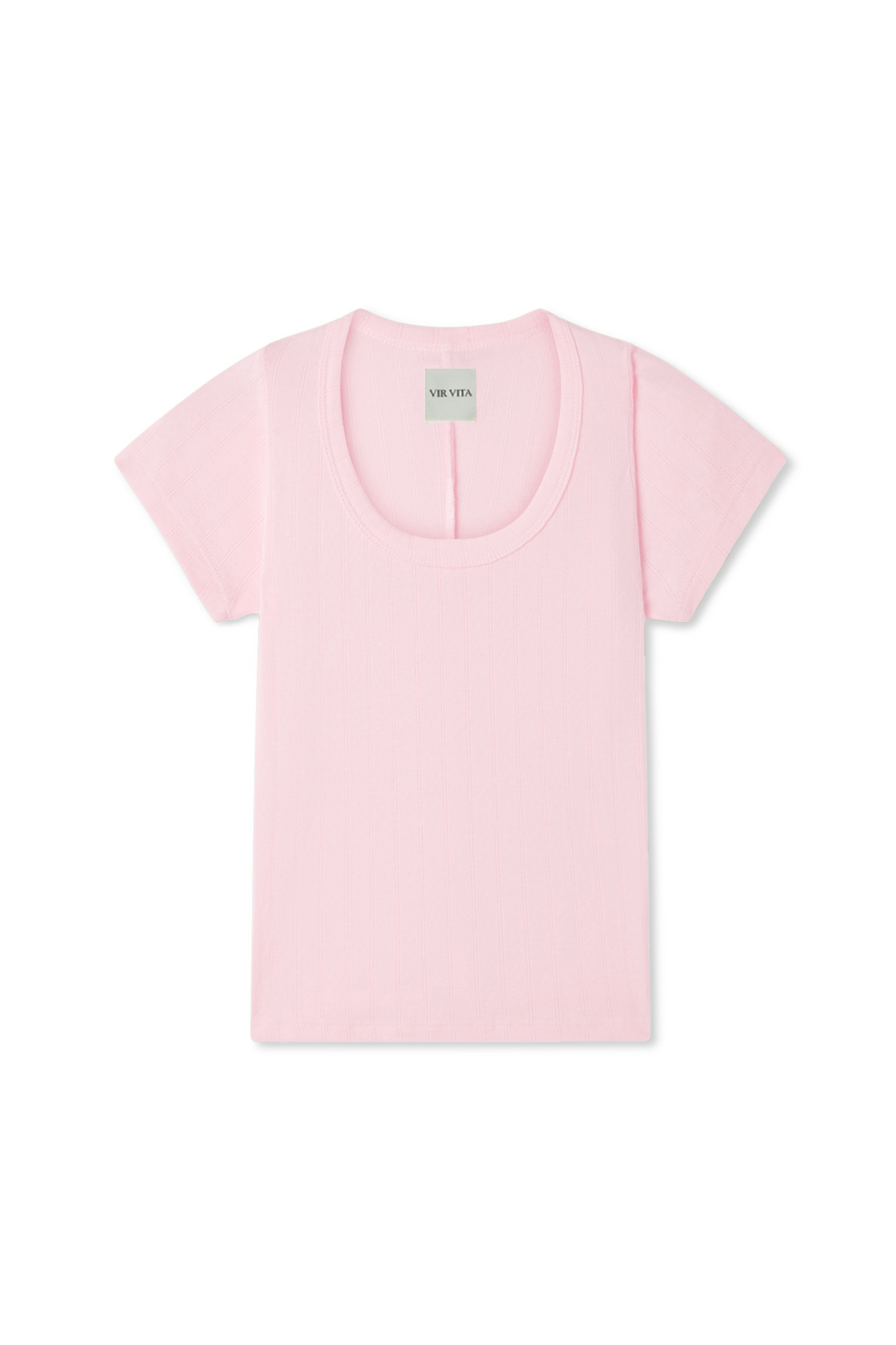 Pointelle Scoop Tee | Blossom