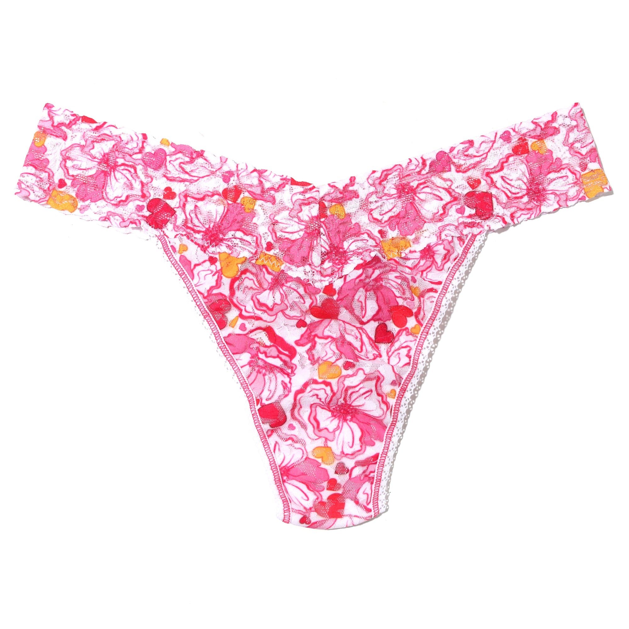 Signature Lace Original Rise Thong | Xoxo (Floral Print)