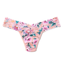 Signature Lace Low Rise Thong | Buy Myself Flowers (Peach)