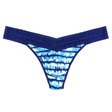Plus Size DreamEase Modal Original Rise Thong | Indigo Stripe