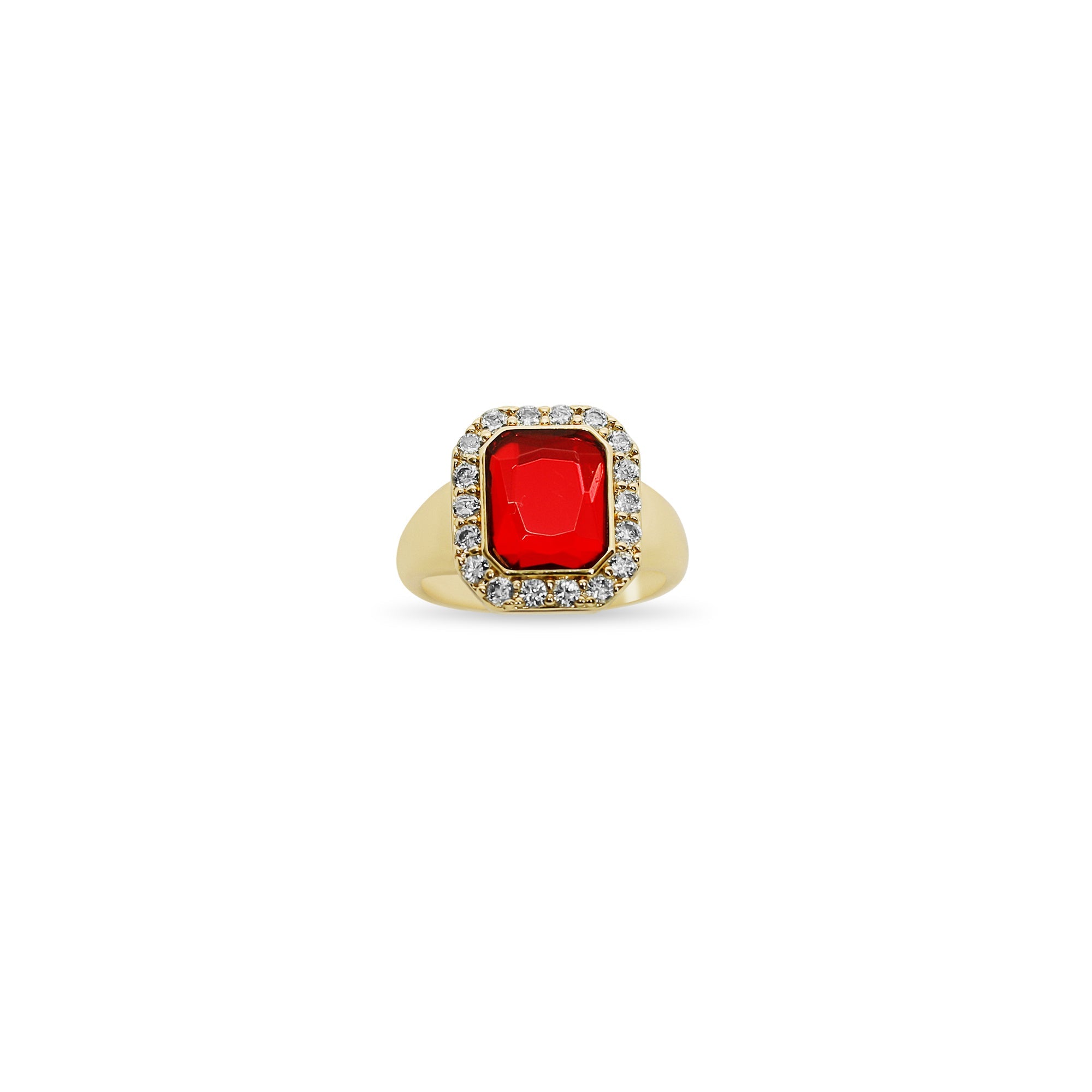 The Kundalini Cocktail Ring Red (Smith & Cult X Argento Vivo) | 14K Yellow Gold-Plated