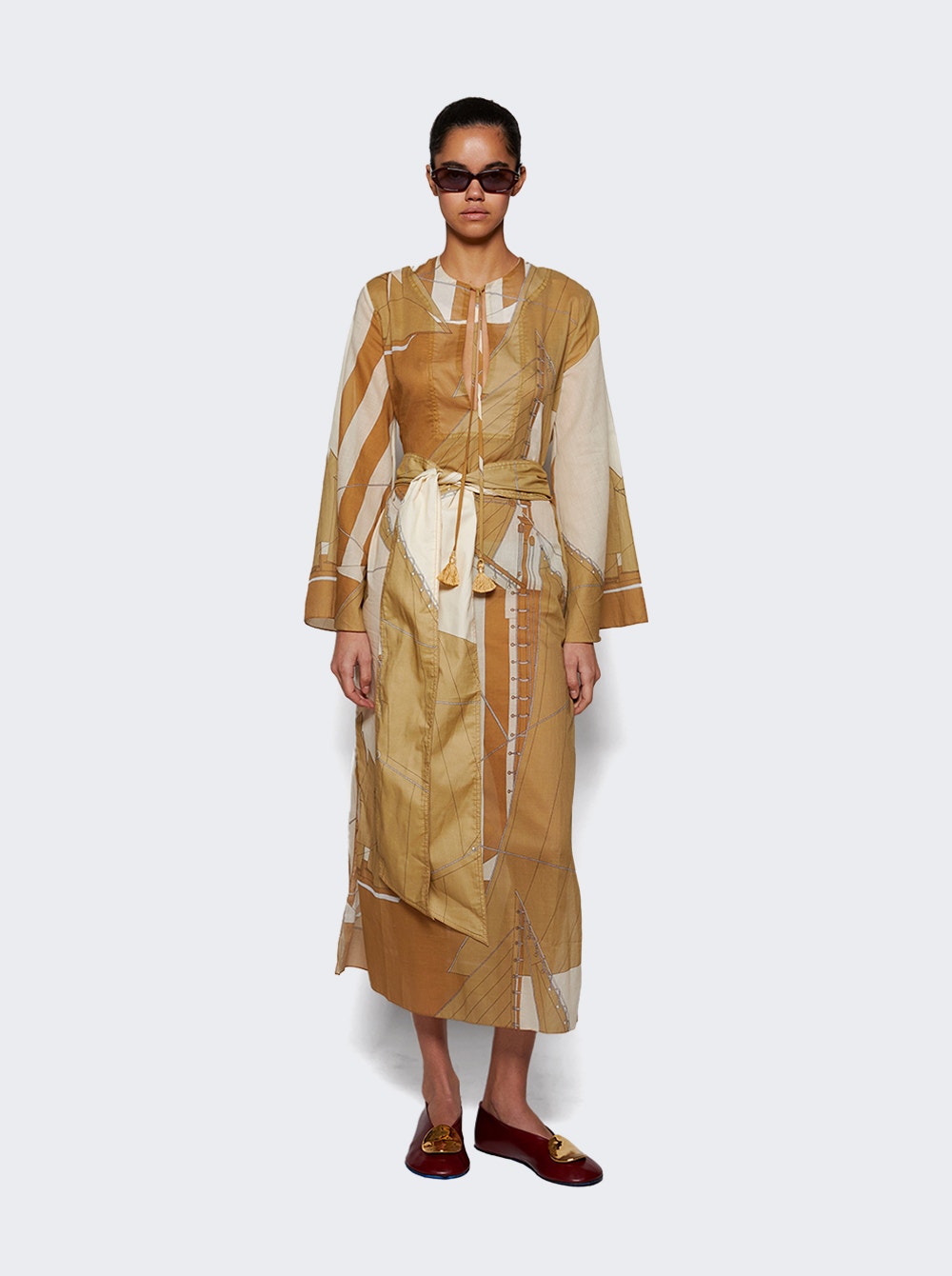Women | Johanna Ortiz | Aqua Cruiser Tunic Dress Sand And Ecru | Multi
