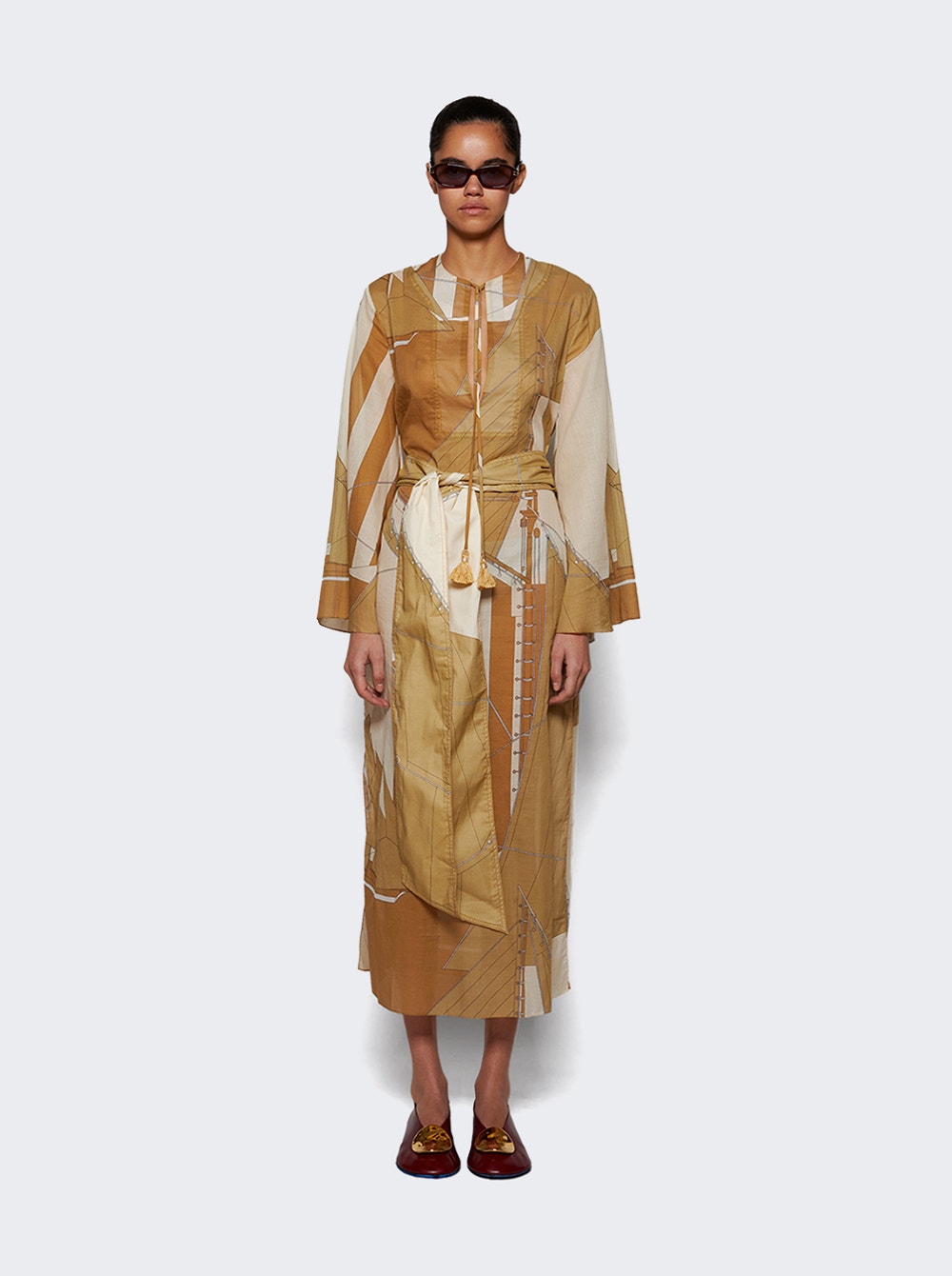 Women | Johanna Ortiz | Aqua Cruiser Tunic Dress Sand And Ecru | Multi