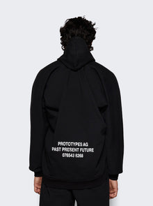 Men | PROTOTYPES | Moved Neckline Hoodie Washed | Black