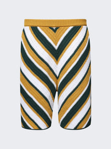 Men | Marni | Chevron Crochet Shorts | Turquoise