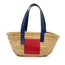 Loewe | Pre-Owned Small Raffia Basket Tote | Brown/Beige