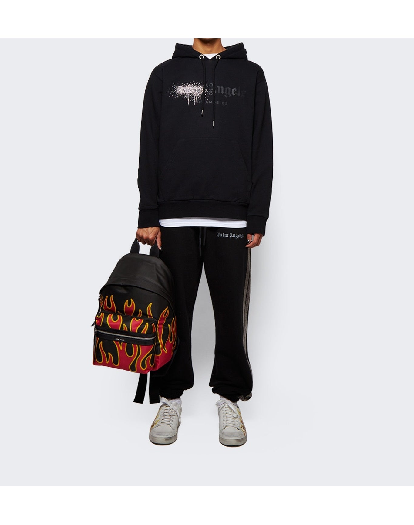 Palm Angels | Men | Shiny Sweatpants | Black