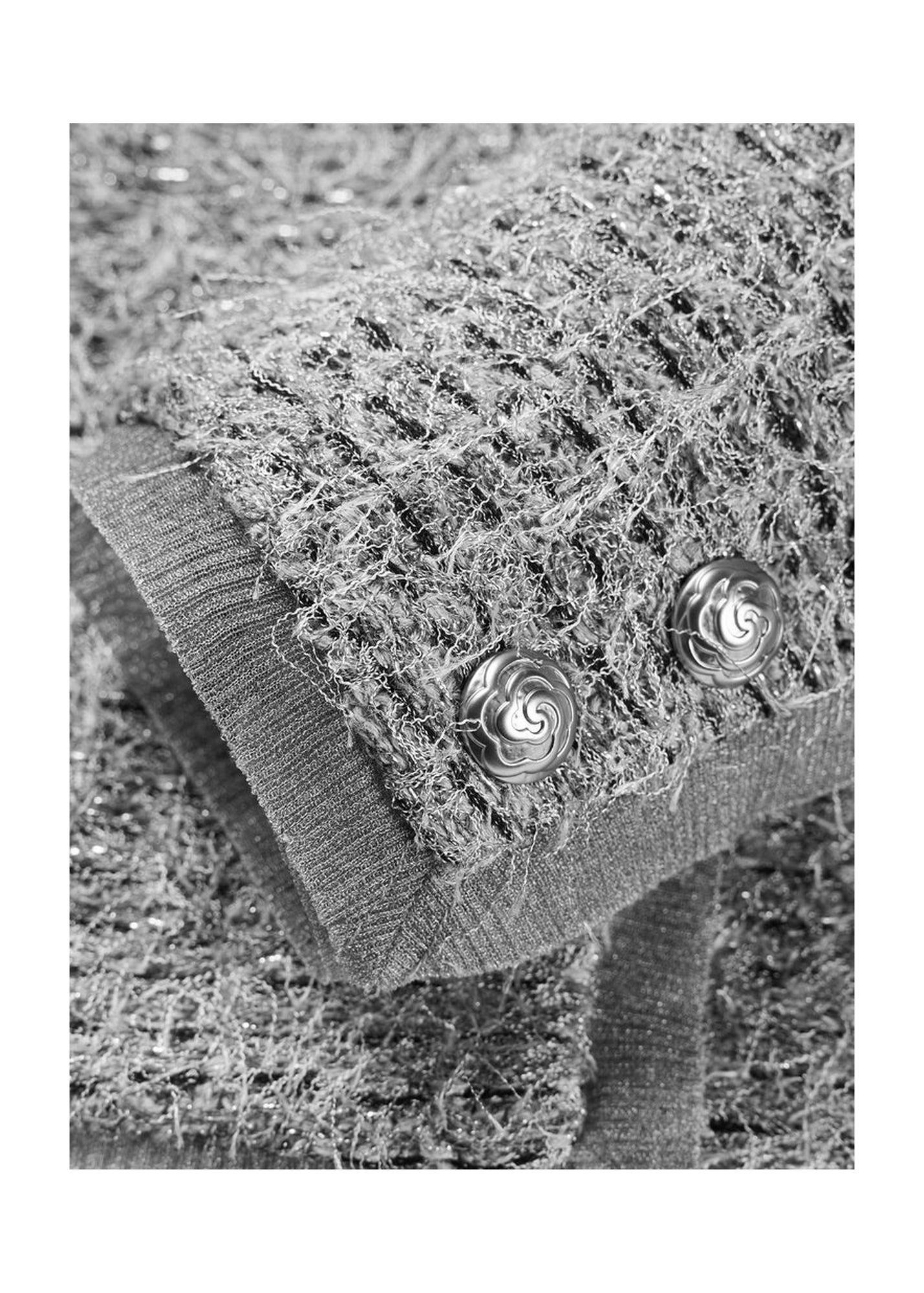 Parisian-style Boucle Jacket | Grey