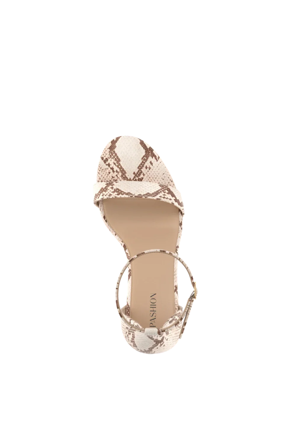 The Pashionista | Ivory Snakeskin Flat
