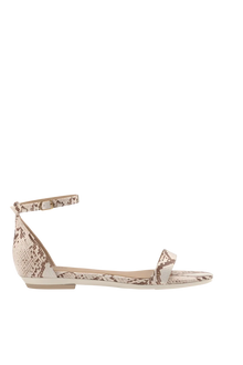 The Pashionista | Ivory Snakeskin Flat