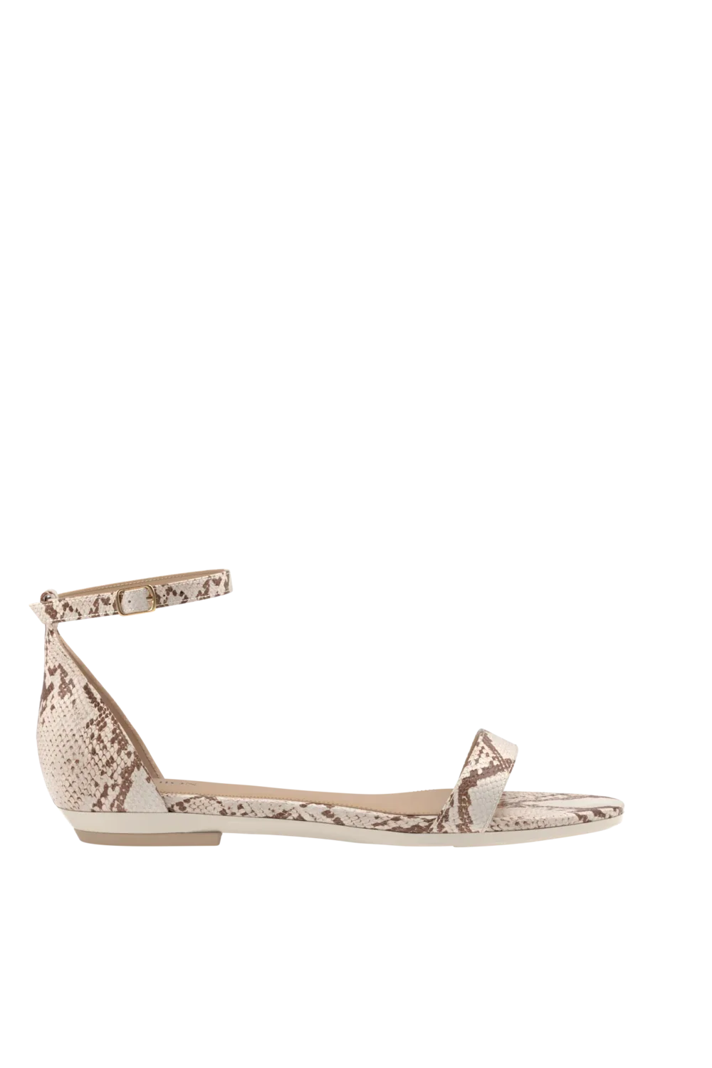 The Pashionista | Ivory Snakeskin Flat