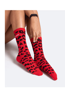 Pattern Cotton Socks | Red Leo