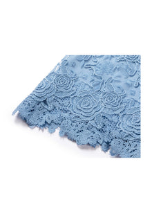 Peony Embroidered Dress | Blue