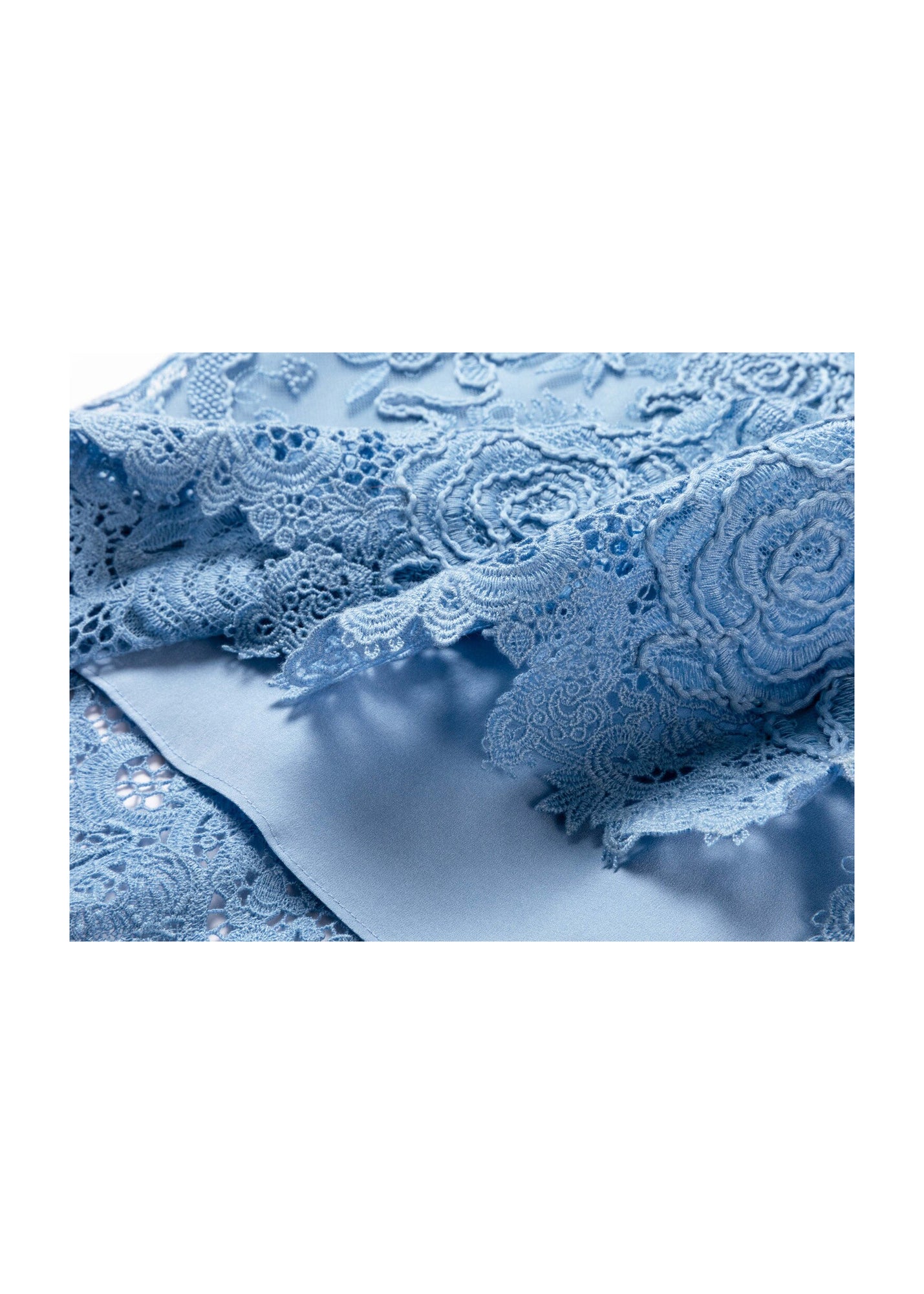 Peony Embroidered Dress | Blue