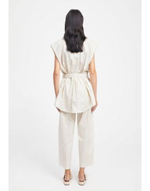 Pepe | Sleeveless Poplin Shirt | Off White