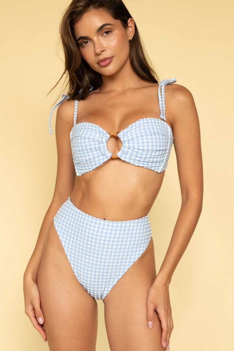 Paula Bikini Bottom | Peri Micro Gingham
