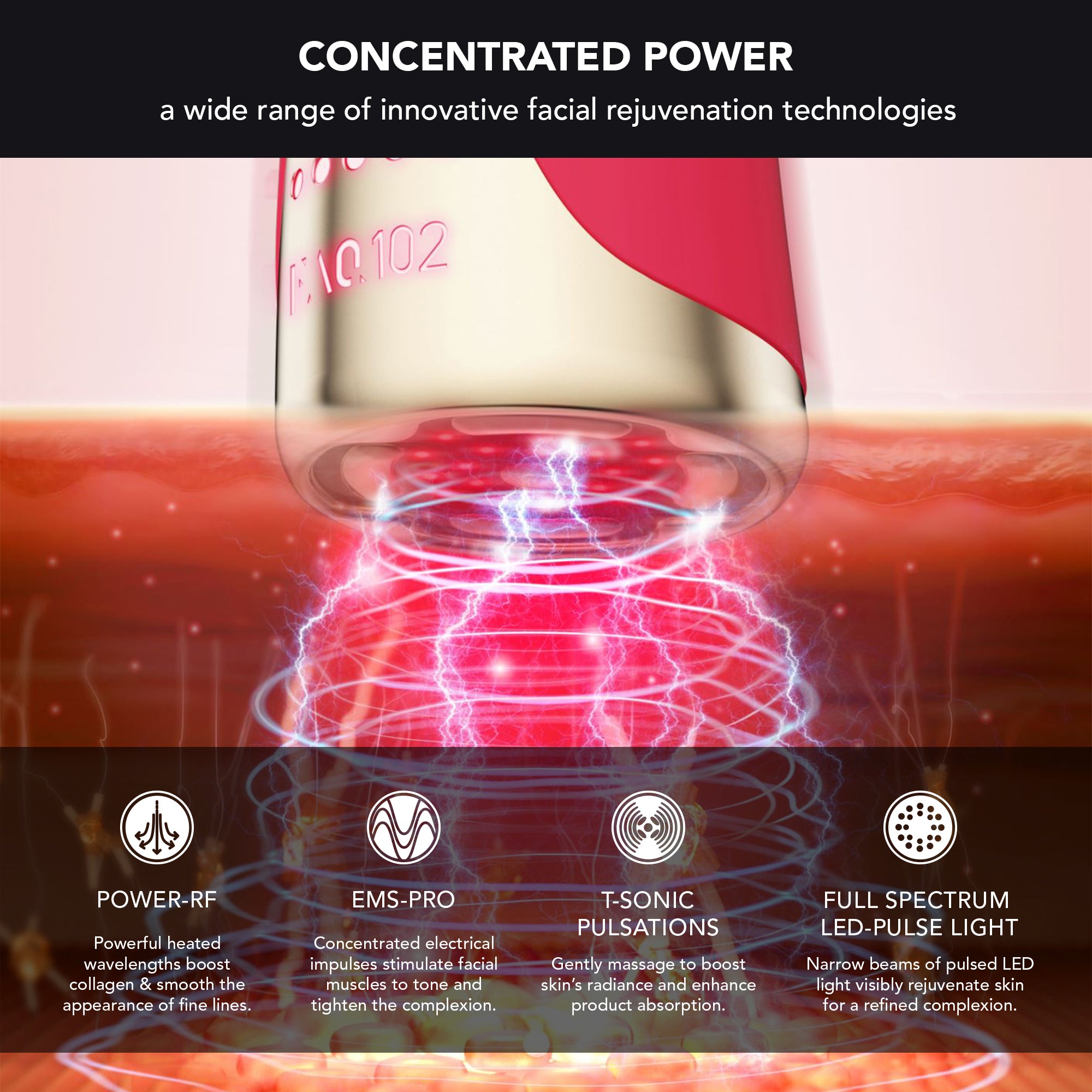 FAQ 102 Radio Frequency, EMS & LED Facial Rejuvenation Device | Pink Ruby