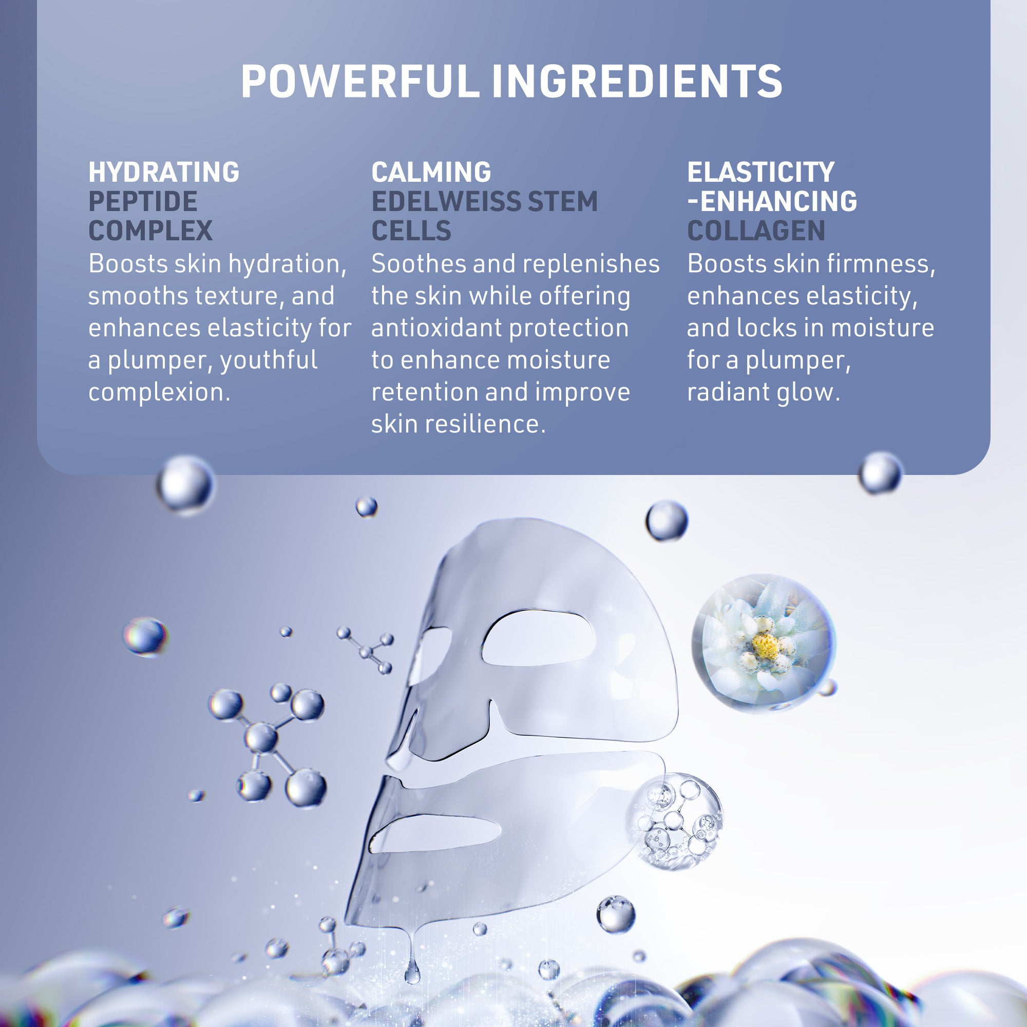 FAQ Hydrogel Face Mask - 5 Pack | Transparent