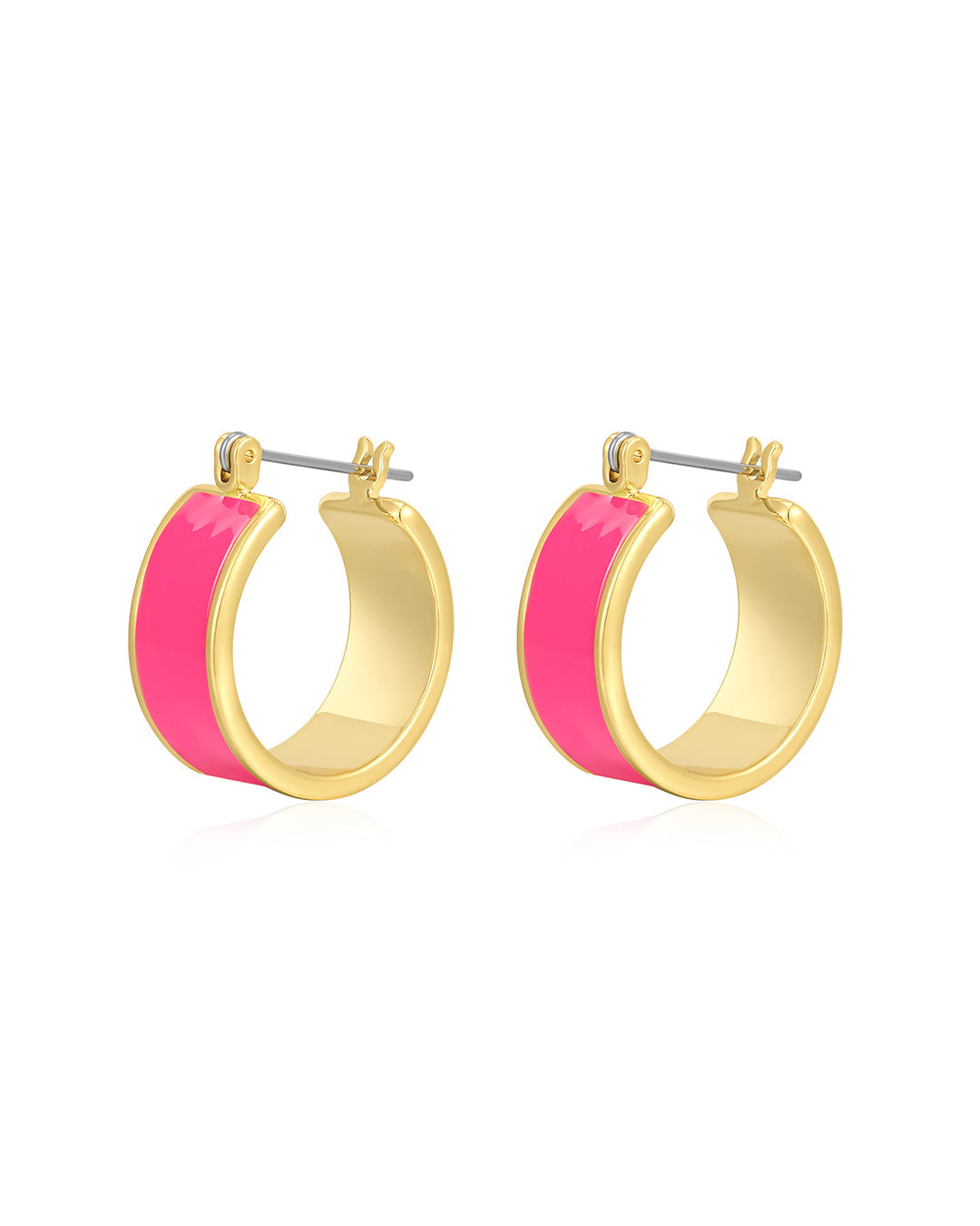 Positano Hoops - Hot Pink - Gold | Plated Gold