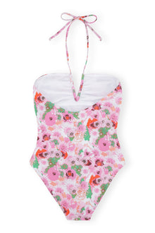 Printed V string Swimsuit | Sugar Plum