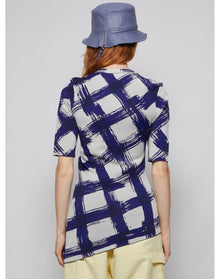 Proenza Schouler | Women | Gingham Jacquard Top | White x Blue