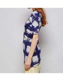 Proenza Schouler | Women | Gingham Jacquard Top | White x Blue