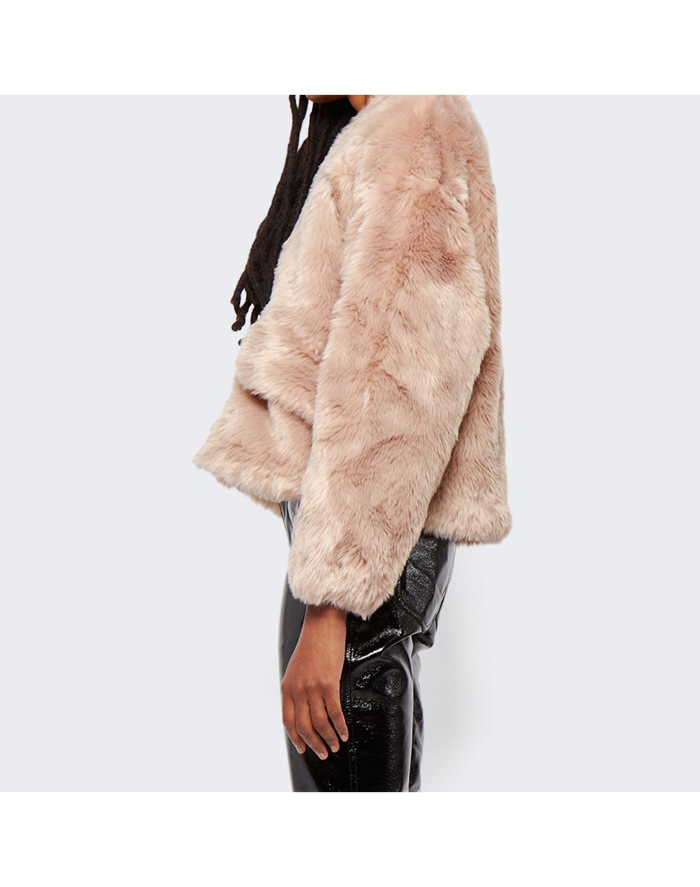 Proenza Schouler White Label | Women | Faux Fur Cropped Jacket | Pale Pink