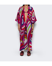 Pucci | Women | Belted Kimono Dress | Fuchsia