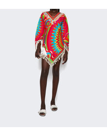 Pucci | Women | Bersaglio Printed Tassel Kaftan | Red