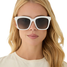 Womens | Meredith Sunglasses | White Cloud | Grey Gradient Polarized Lenses
