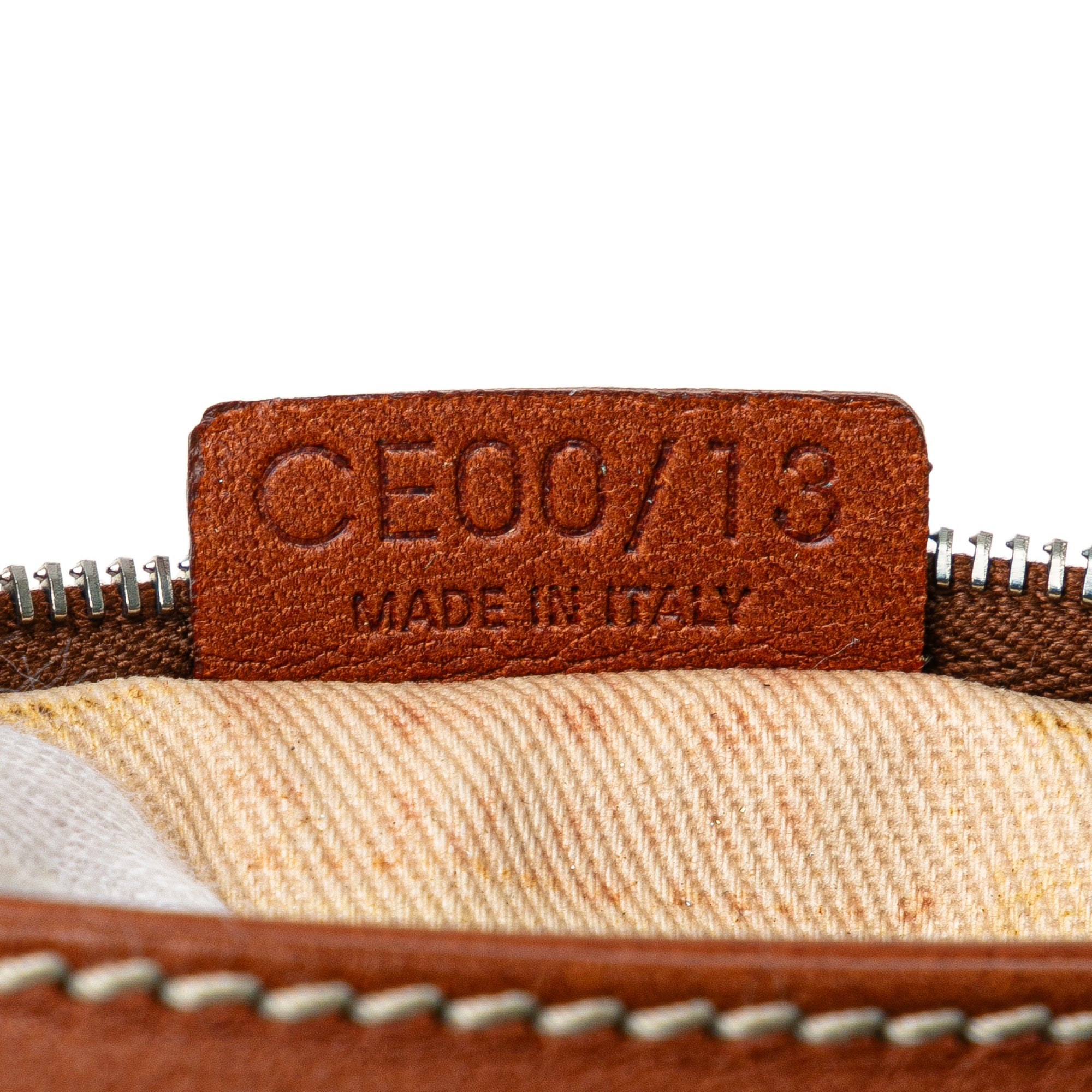 Celine | Pre-Owned Calfskin Shell Strap Shoulder Bag | Brown