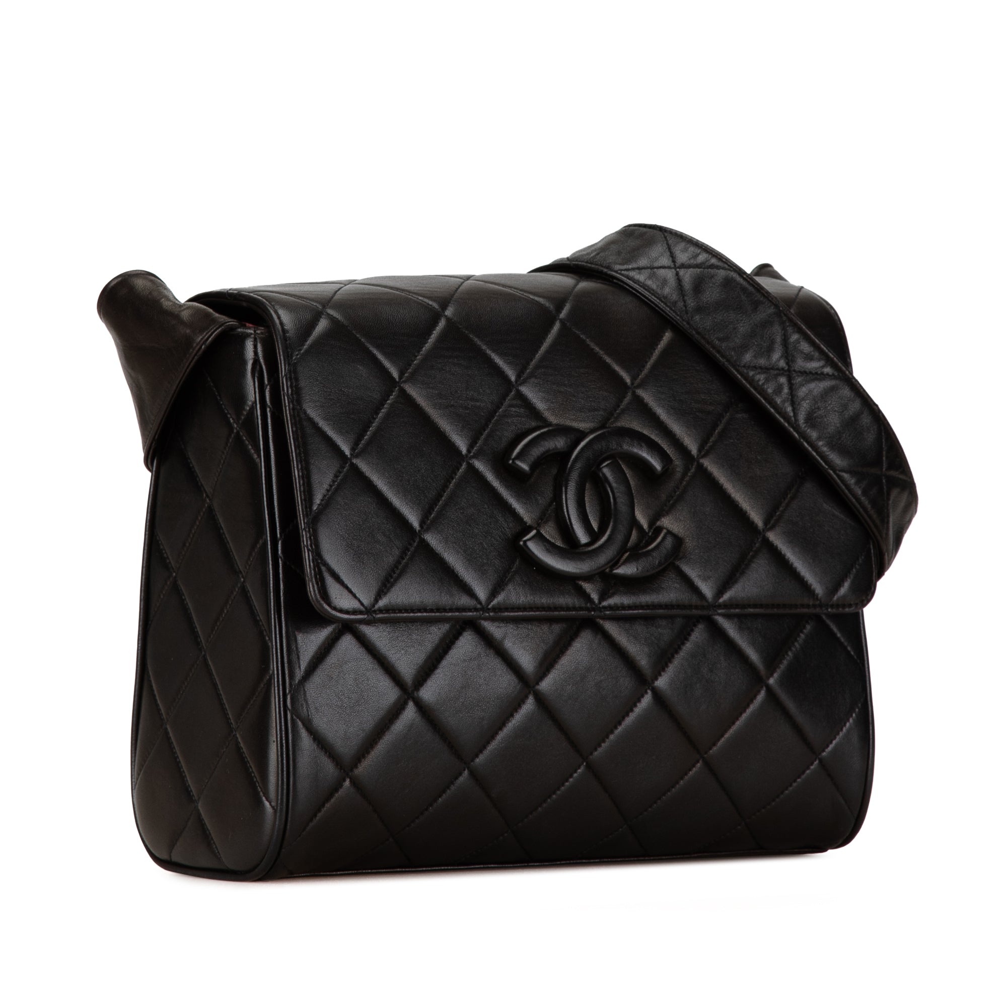 Chanel | Pre-Owned CC Quilted Lambskin Flap | Black