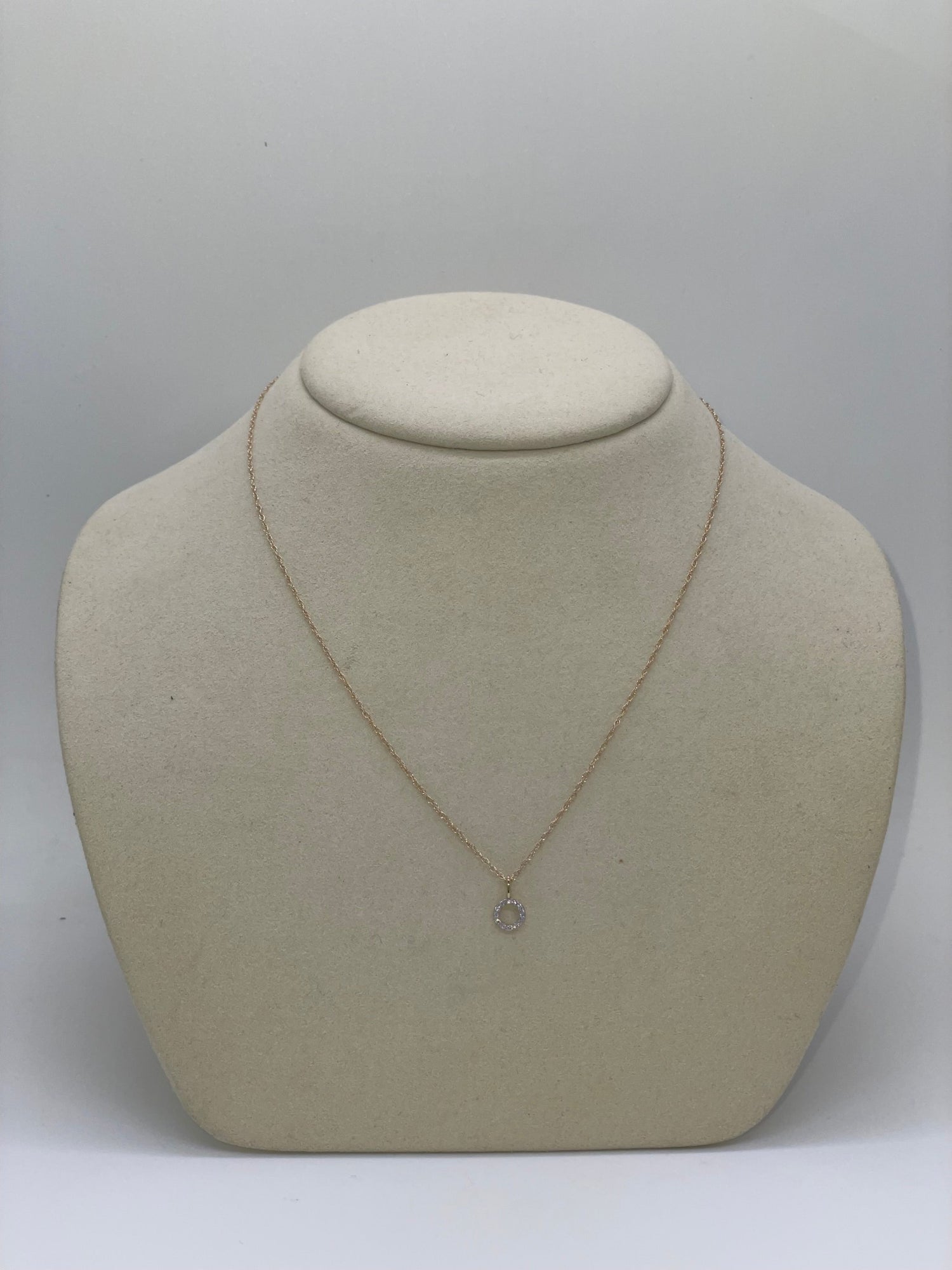 Pave Open Circle Pendant Necklace