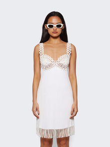 Women | Proenza Schouler | Rib Knit Lace Dress | Optic White