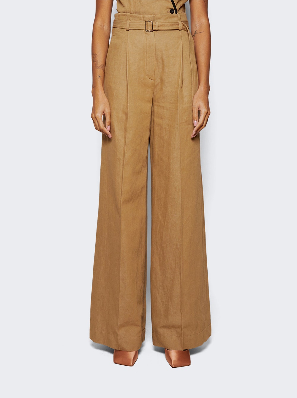 Women | Proenza Schouler | Dana Wide Leg Pant Hazelnut | Tan