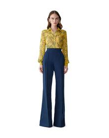 Long Sleeve Button Down Top | Daffodil/Multi
