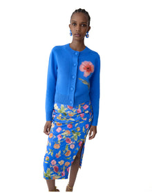 Long Sleeve Crewneck Cardigan | Bluebell Multi
