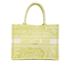 Dior | Pre-Owned Medium Canvas Embroidered Dioriviera Toile De Jouy Book Tote | Green/Light Green
