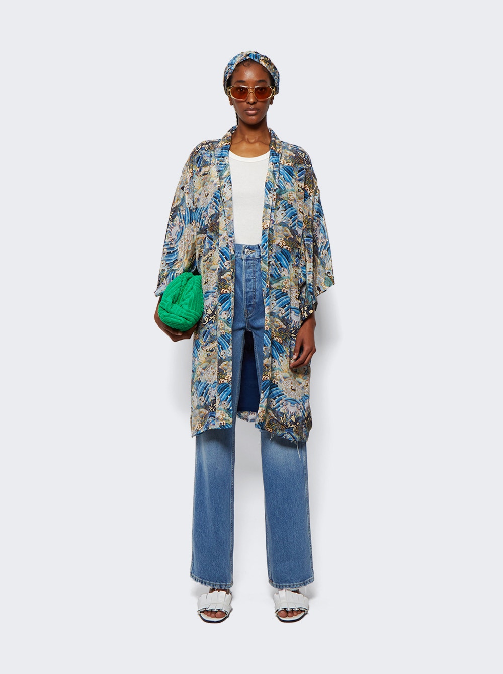 Women | Chufy | Susu Short Robe | Yu Blue