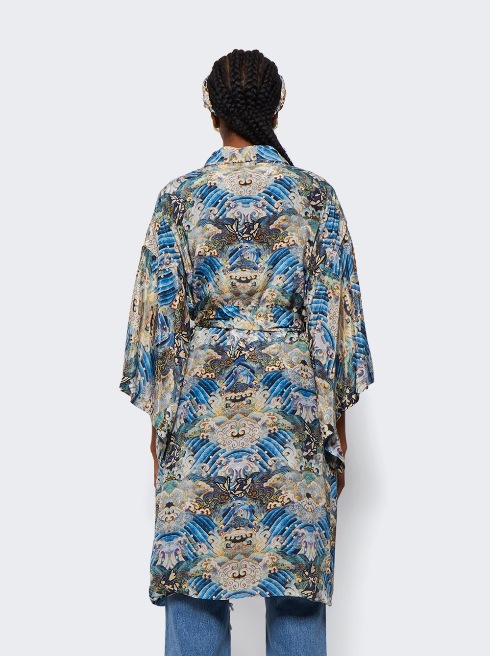 Women | Chufy | Susu Short Robe | Yu Blue