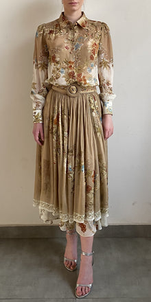 Boho Top With Cami | Brown Mix