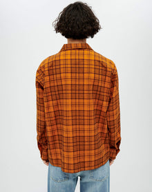 Mens | 50s Plaid Straight Bottom Shirt | Marmalade Charcoal