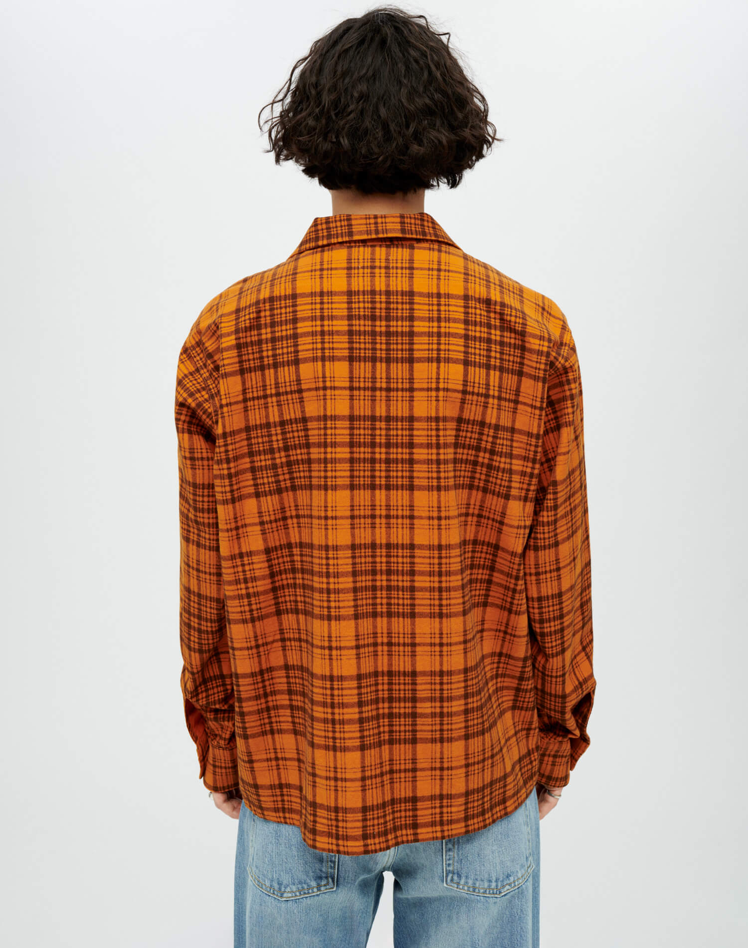 Mens | 50s Plaid Straight Bottom Shirt | Marmalade Charcoal