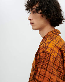 Mens | 50s Plaid Straight Bottom Shirt | Marmalade Charcoal