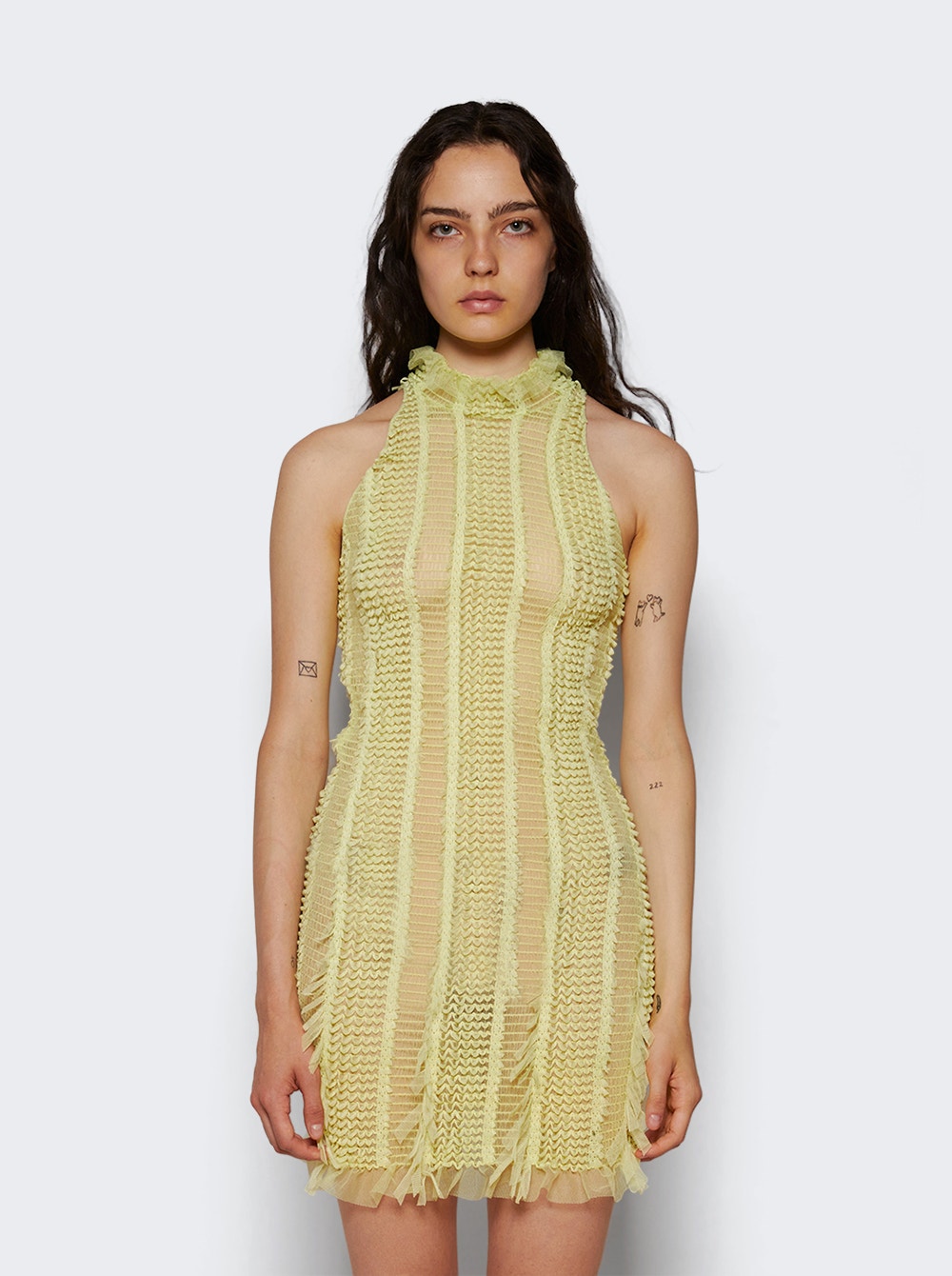 Women | Roberta Einer | Angel Sheer Mini Dress | Green