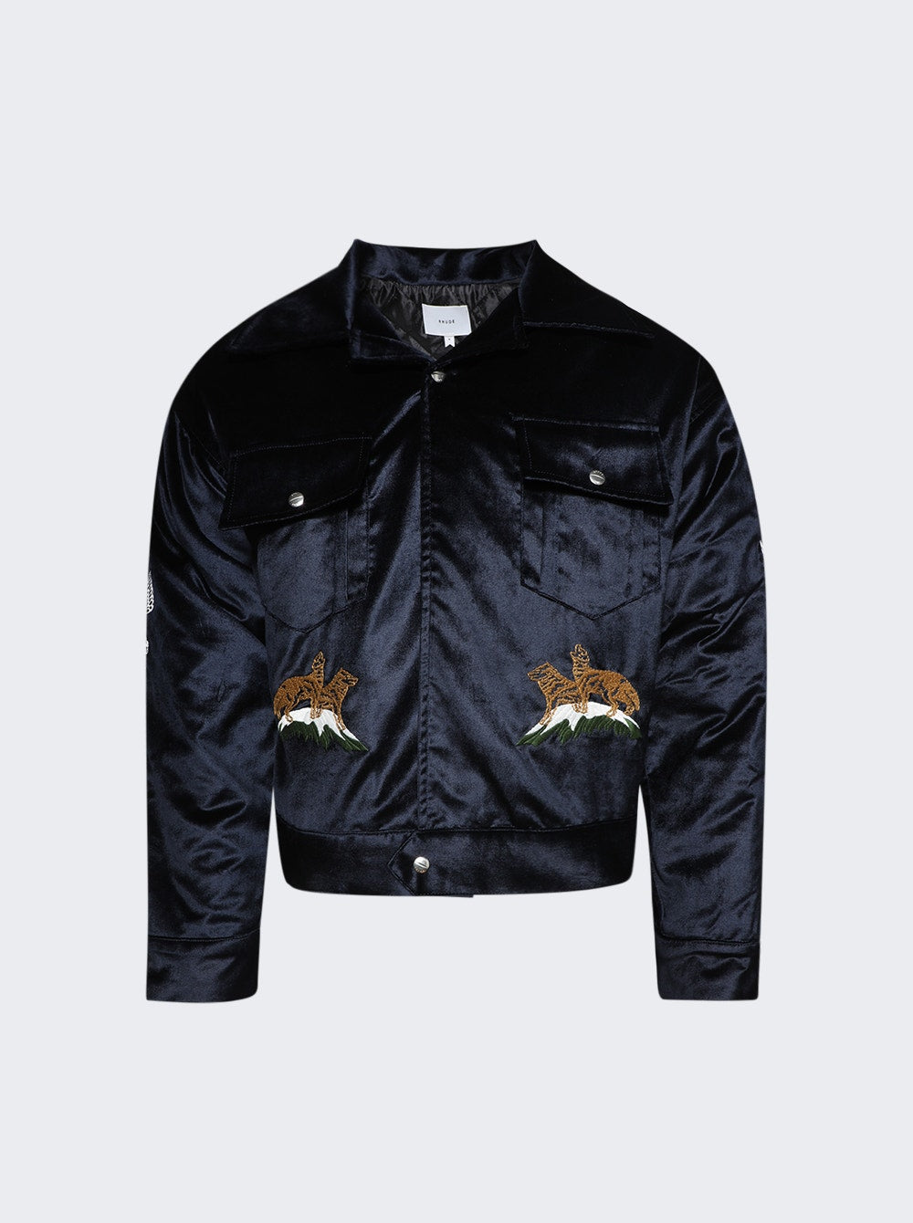 Men | Rhude | Woodland Hills Velvet Jacket Navy | Blue
