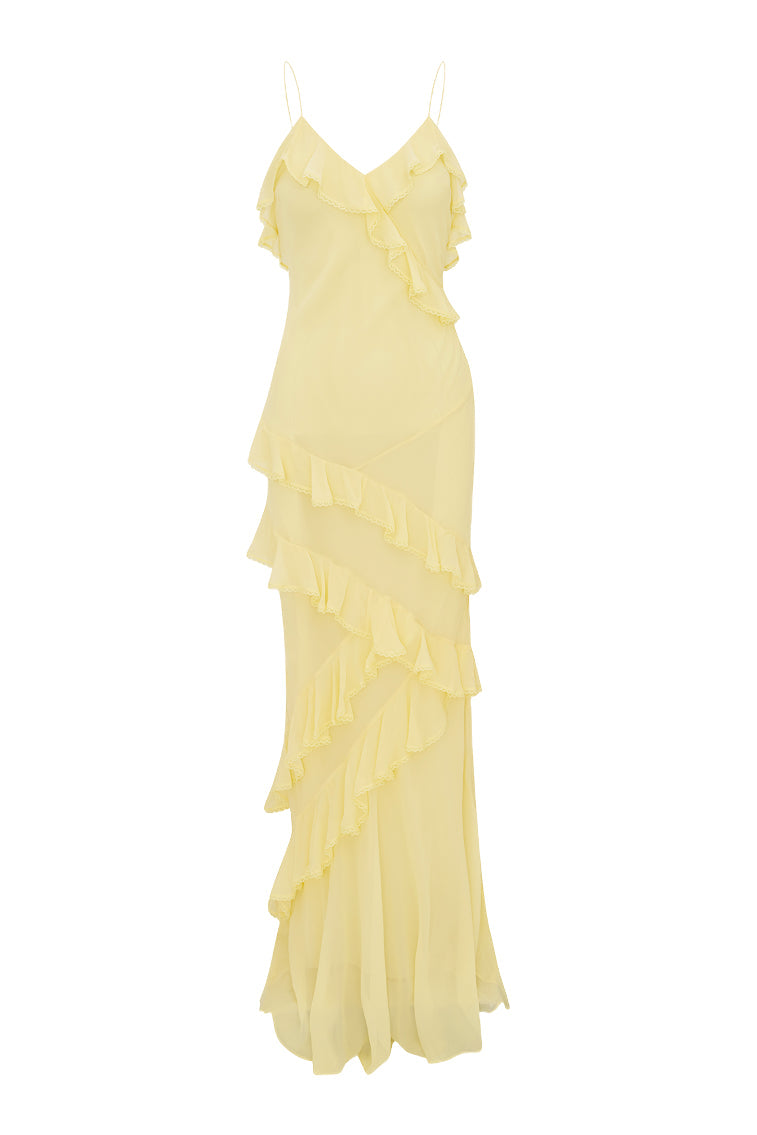Rialto Pastel Maxi Dress | Citron