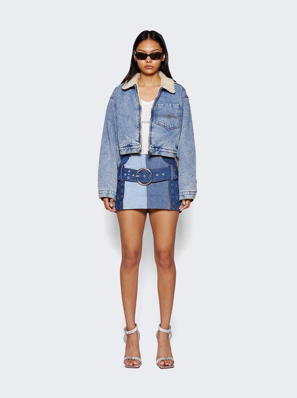 Women | Amina Muaddi | Rih Sandal | Silver